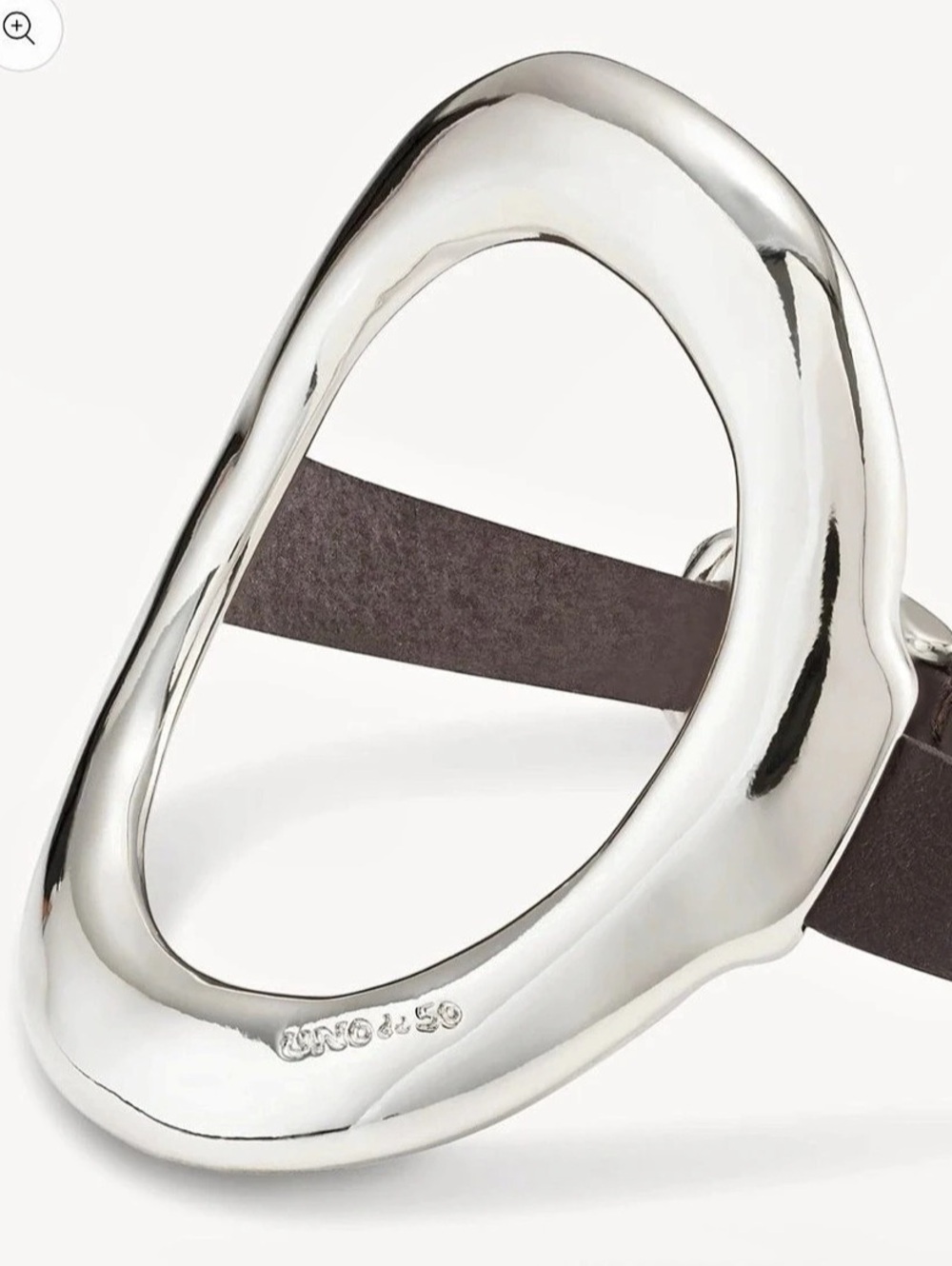 UNO de 50 Silver-Tone Buckle Belt in Black